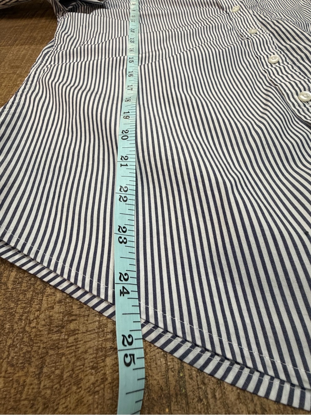 GAP Women’s Perfect Shirt 80s Superfine Poplin Navy and White - Picture 6 of 8